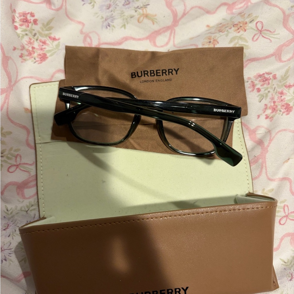 Burberry Dark Green Eyeglasses with Case